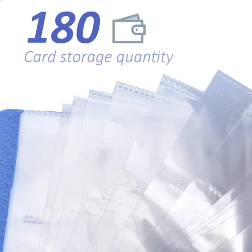 Vista 6 de co2CREA Travel Case Replacement for Yoto Audio Card Portfolio Case - Holds up to 180 Yoto Cards - Designed to Hold Yoto Player Audio Cards（Blue）