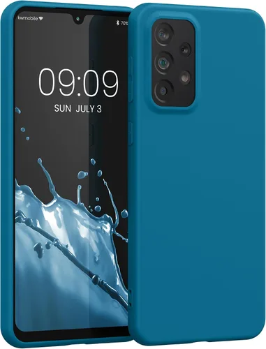 Vista 38 de kwmobile Funda compatible con Samsung Galaxy A12 - Funda protectora de silicona TPU suave y delgada - Azul Báltico