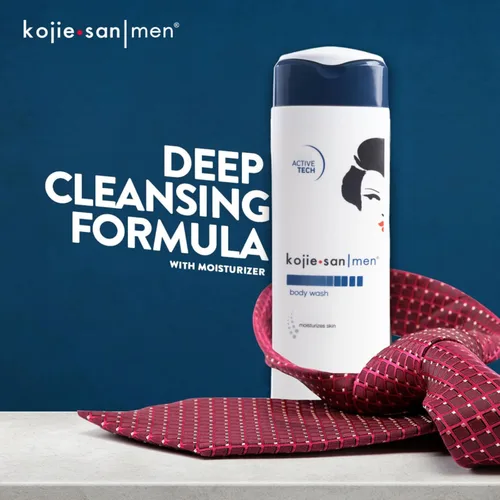 Vista 3 de Kojie San Gel de baño para hombre con tecnología avanzada activa, 10.1 fl oz – Gel de ducha hidratante para piel de hombre, fórmula de limpieza