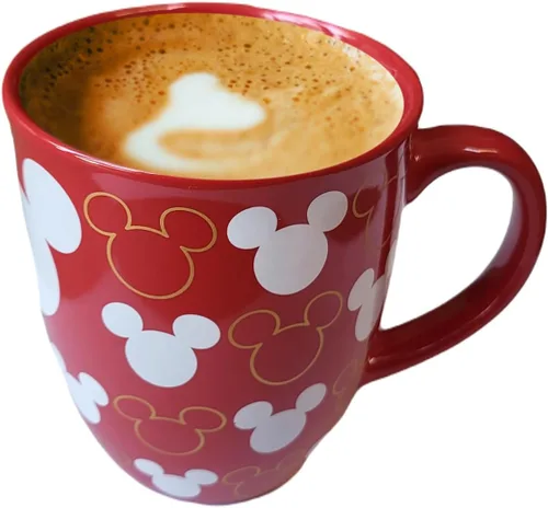 Vista 2 de Disney Mickey Mouse - Taza coleccionable con diseño de bala, color rojo, 16 onzas
