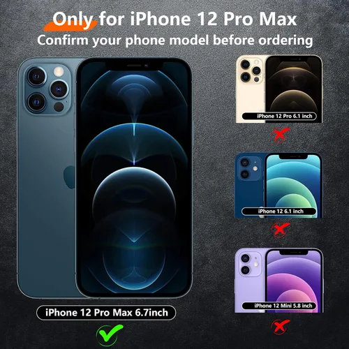 Vista 7 de Red2Fire - Funda para iPhone 12 Pro Max de 6.7 pulgadas, protección contra caídas de grado militar, antideslizante, resistente, cuerpo completo