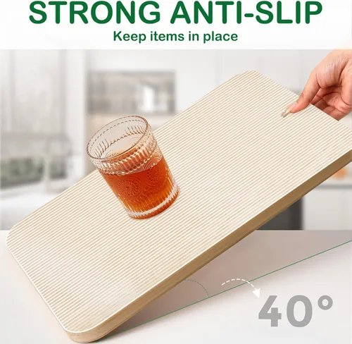 Vista 2 de Drawer and Shelf Liner for Kitchen Cabinets, Non Adhesive Non Slip EVA Cabinet Liner Mat, Clear Waterproof Washable Cut to Size Shelf Liner for