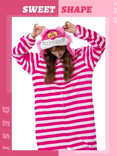 Vista 2 de QSTYLE Adult Animal Onesie Halloween Costume,One Piece Cosplay Suit for Women and Men