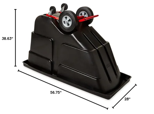 Vista 10 de Rubbermaid Commercial Products Camión volquete inclinable/carrito de basura/recolección de basura/reciclaje, 1/2 yarda cúbica, recolección de Negro