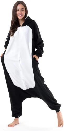 Vista 3 de Beauty Shine Unisex Adult Cartoon Costume Halloween Christmas Sleepwear Jumpsuit Onesies Plush Cosplay Pajamas