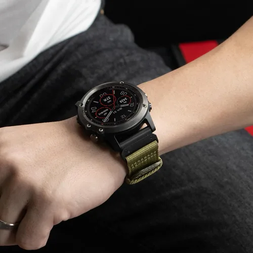 Vista 6 de Correa de reloj Quickfit de 0.866 in compatible con Garmin Fenix 8 1.850 in Fenix 7X Pro/6 Pro/5 plus/Instinct/Forerunner 965 955 945