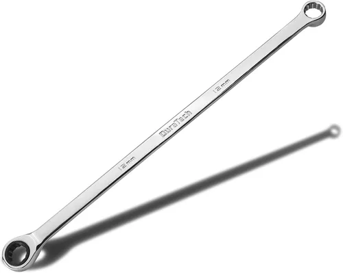 Vista 14 de DURATECH Llave de trinquete extra larga de 0.315 in, métrica, acero CR-V