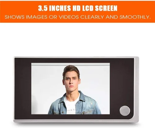 Vista 2 de Visor de puerta de ojo de gato, visor digital Tangxi de puerta, visor de mirilla de puerta con pantalla LCD de 3.5 pulgadas y mirador de ojo de gato