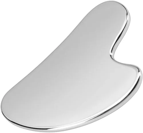 Vista 4 de SQULIGT Herramienta facial Gua Sha de acero inoxidable