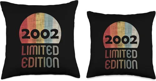 Vista 3 de 2002 Limited Edition 20th Birthday Gift 20 Years Old Throw Pillow