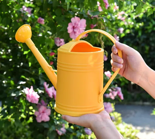 Vista 6 de Regadera de plástico para plantas de interior, flores de jardín al aire libre, regadera para plantas de interior con cabezal de aspersor