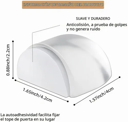 Vista 2 de Tapones autoadhesivos transparentes de 3 piezas para pared y piso, tapón acrílico para puerta de ducha, sin perforaciones, protege paredes