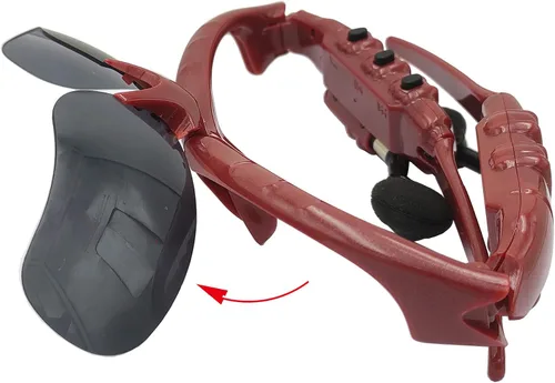 Vista 5 de Lentes de sol inalámbricos Bluetooth estéreo 5.1 con música Bluetooth para mujer, compatibles con auriculares y manos libres para todo