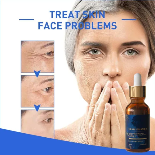 Vista 2 de Suero Olavita, suero facial Olavita, tensado facial antienvejecimiento, aumenta el colágeno de la piel, reduce las arrugas y la piel rellena