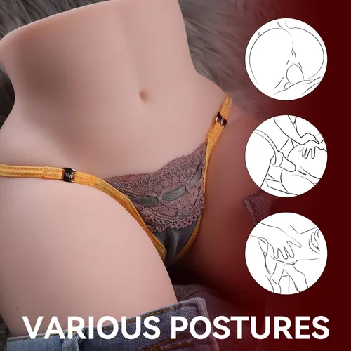Vista 4 de Muñeca Sexual Realista Femenina Realista con Trasero Grande y Gordo de Doble Canal Nalgas y Vagina Juguetes Sexuales para Adultos para Hombres