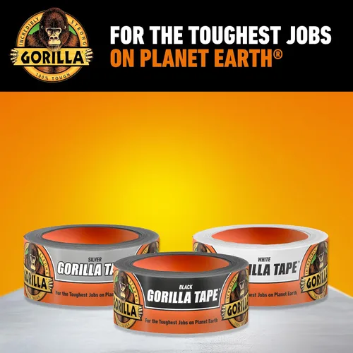 Vista 8 de GORILLA Cinta adhesiva, para conductos, de uso general, triple capa de resistencia, para interior y exterior, cubierta resistente al clima, 1.88