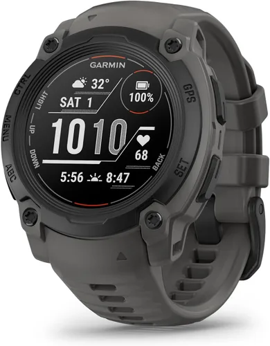 Vista 59 de Garmin Instinct® 3 45mm, pantalla AMOLED, reloj inteligente GPS resistente para exteriores, bisel reforzado con metal, linterna incorporada, hasta