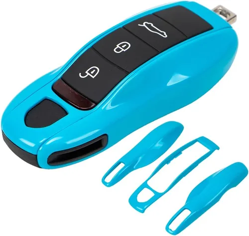 Vista 10 de AeroBon Funda pintada de 3 piezas para llavero compatible con reemplazo de carcasa de llave Porsche (MK1, gris ágata) Also fits 911 718 Boxster