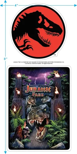 Vista 3 de Popfunk Classic Jurassic Park Welcome to The Park & Clever Girl - Sudadera con capucha y calcomanías