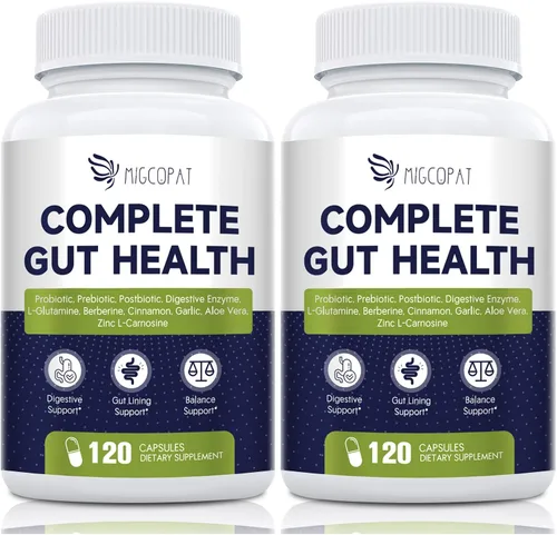 Vista 10 de Migcopat Probiótico Prebiótico, Postbiótico y Enzimas Digestivas para la Salud Digestiva, 80 Mil Millones de UFC Probióticos Soporte Intestinal