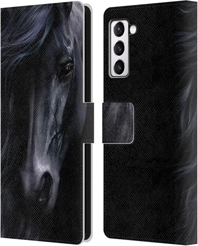 Vista 68 de Head Case Designs Officially Licensed Laurie Prindle A Morgan Christmas Western Stallion Leather Wallet Case Compatible with Samsung Galaxy A07 4G