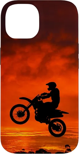 Vista 4 de Carcasa para iPhone 16 Motocross Dirt Bike Jump Sunset