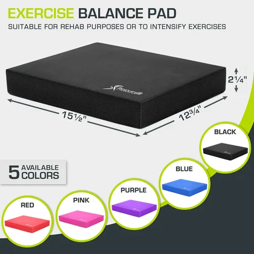 Vista 2 de Prosource Fit - Almohadilla de equilibrio para ejercicio, alfombrilla de espuma acolchada antideslizante y rodillera para entrenamiento de fitness