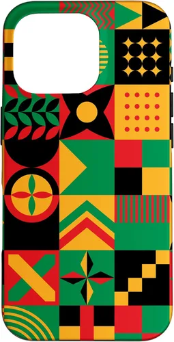 Vista 20 de Funda para iPhone 14 Pro Max con patrón tribal africano orgullo afroamericano historia negra