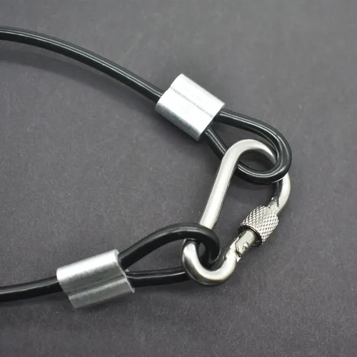 Vista 7 de 10 piezas Cable de 2mm de 12 pulgadas Recubierto de Vinilo de Acero Inoxidable con Bucles Cable Corto Cuerda de Alambre Cordón con Candado Cadena