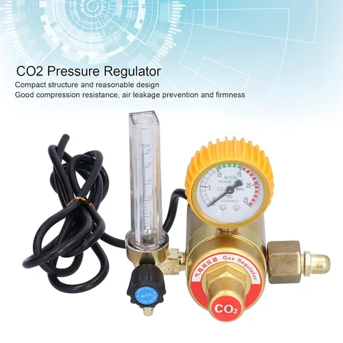 Vista 3 de Regulador de CO2, medidor de presión calentado con CO2 de alta resistencia de compresión de alta precisión para calefacción de descompresión