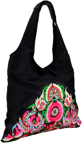 Vista 2 de Onlineb2c Bolso de hombro de lona casual bordado vintage chino