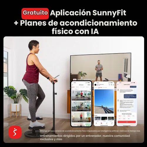Vista 7 de Sunny Health & Fitness Paso a paso giratorio con manillar y 3 modos