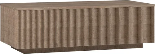 Vista 7 de Henn&Hart Mesa de centro rectangular acanalada de perfil bajo de 48 pulgadas para sala de estar, habitación familiar u oficina, color blanco aliso