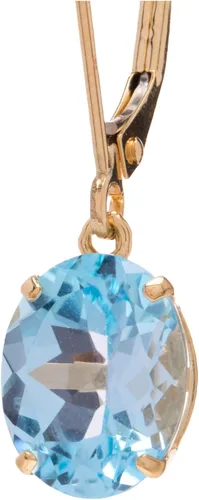 Vista 2 de Tienda Collection 14k Gold 8 x 10mm Oval Gemstone Dangle Earrings for Women with Leverbacks