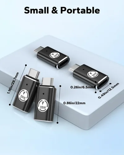 Vista 8 de MoKo Adaptador Lightning hembra a USB C macho, paquete de 4, adaptador Lightning USB C para iPhone 17 Air 16 15 Pro Max, Galaxy S24, adaptador