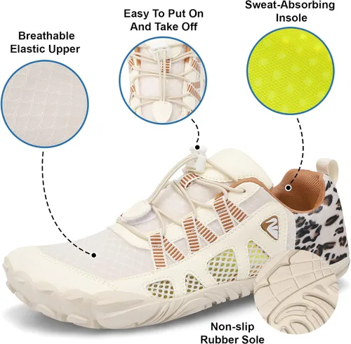 Vista 4 de XIHALOOK Zapatos deportivos de senderismo para mujer y hombre, de secado rápido, para playa, caminar, kayak, surf, entrenamiento