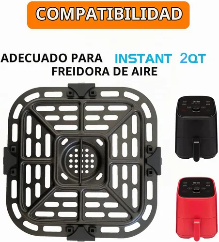Vista 2 de Bandeja para freidora de aire, 2.0 cuartos de galón, color negro, apta para lavavajillas