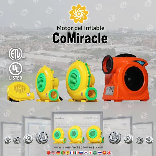 Vista 6 de CoMiracle - Sopladores de aire inflables de 480 W, castillo inflable para exteriores y toboganes de salto
