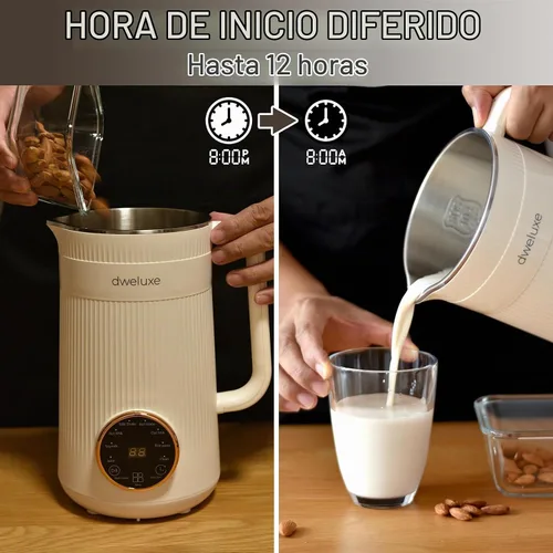 Vista 6 de Nuevo Fabricante de Leche de Nueces Multifuncional, licuadora 8 en 1, hace leche de almendra, leche de soja, leche de avena, jugo, hervir agua
