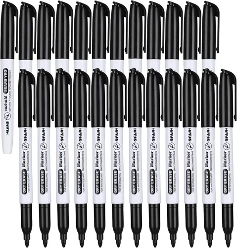 Vista 9 de SFAIH Fine Tip Dry Erase Markers - 15 Pack 15 Assorted Color Whiteboard Erasable Markers, Ideal for Classroom School Office Home Use on White Board