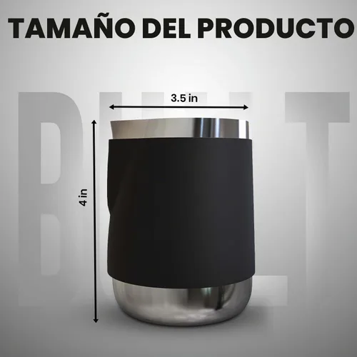 Vista 6 de Rattleware - Jarra Macchiato sin mango de 12 onzas con funda de silicona