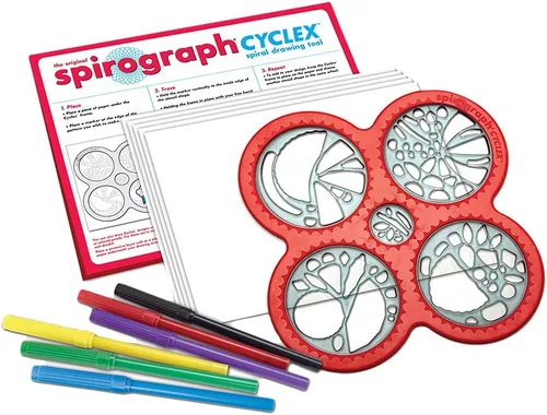 Vista 6 de Spirograph Cyclex Set – Kit de arte – Rueda giratoria para plantillas crea innumerables diseños – Para mayores de 8 años