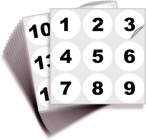 Vista 27 de iSYFIX Calcomanías negras de números consecutivos – 1 a 100, 1 pulgada, 1 juego – Vinilo autoadhesivo de alta calidad, ideal para inventario