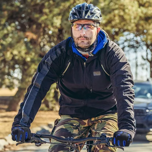 Vista 6 de BEACE Guantes de ciclismo, guantes de ciclismo para hombres y mujeres, con pantalla táctil, guantes de bicicleta de montaña con dedo completo
