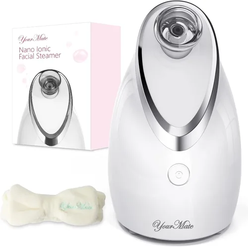 Vista 7 de YourMate Vaporizador Facial Nano Iónico, Vaporizador Facial Ajustable con Neblina Cálida de Aromaterapia para Senos, Hidratación Desobstruye