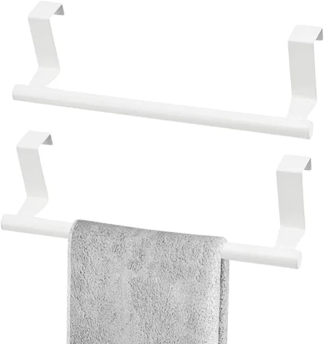 Vista 11 de Toallero para puerta de gabinete, toallero de cocina para gabinete, soporte para toallas de cocina de acero inoxidable, colgador de toallas de mano