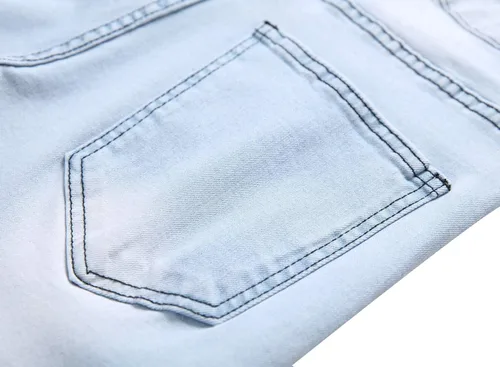 Vista 7 de Pantalón de jean elastizado ajustado moderno para hombre