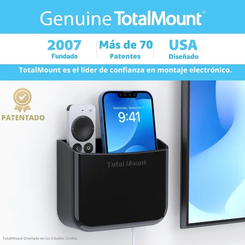 Vista 5 de TotalMount Soporte para control remoto sin agujeros – Elimina la necesidad de taladrar agujeros en la pared