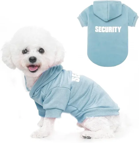 Vista 9 de BINGPET - Sudaderas con capucha de seguridad para perros, suéter para cachorros, abrigos para perros para clima frío, suéter con capucha abrigado