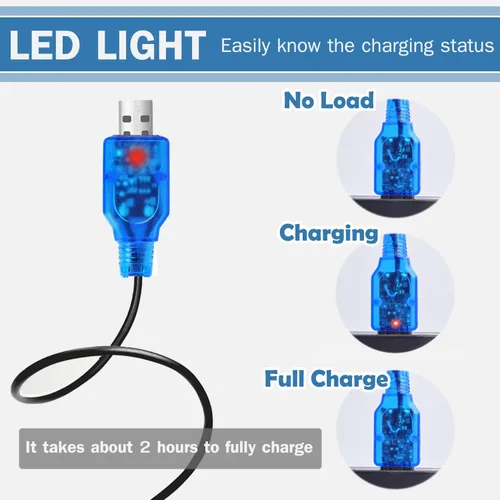 Vista 4 de Paquete de 2 baterías de iones de litio de 3.7 V 800 mAh con cargadores USB, enchufe SM-2P, batería recargable RC compatible con autos de control